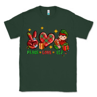 Sports Green Peace Love Elf Christmas Classic Tee - BundleAndBundleShop