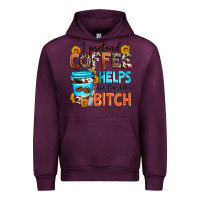 Mauve Wine i pretend coffee helps but i'm still a bitch Urban Hoodie - Zillion Design Studio