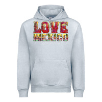 Heather Grey Love Mexico Urban Hoodie - texasbilliewilder