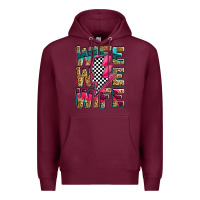Burgundy race wife wife wife lightningbolt Premium Hoodie - Zillion Design Studio