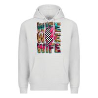 Dove Grey race wife wife wife lightningbolt Premium Hoodie - Zillion Design Studio