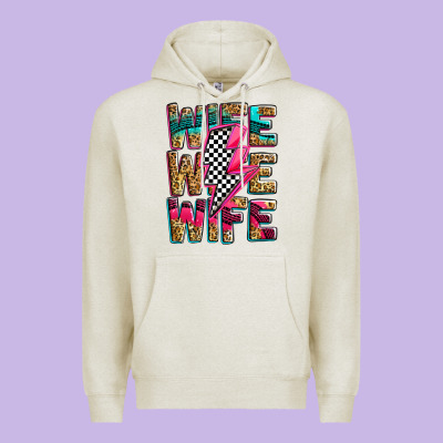 Race Wife Wife Wife Lightningbolt Premium Hoodie Designed By Zillion Design Studio