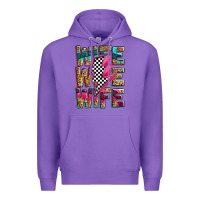 Purple race wife wife wife lightningbolt Premium Hoodie - Zillion Design Studio