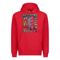 Red race wife wife wife lightningbolt Premium Hoodie - Zillion Design Studio