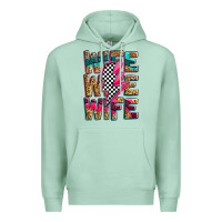 Seafoam race wife wife wife lightningbolt Premium Hoodie - Zillion Design Studio
