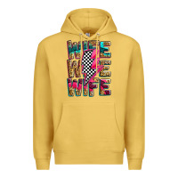 Antique Gold race wife wife wife lightningbolt Premium Hoodie - Zillion Design Studio