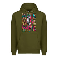 Army Green race wife wife wife lightningbolt Premium Hoodie - Zillion Design Studio