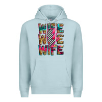 Blue Mist race wife wife wife lightningbolt Premium Hoodie - Zillion Design Studio