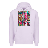 Lilac race wife wife wife lightningbolt Premium Hoodie - Zillion Design Studio