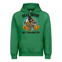 Emerald dead inside but caffeinated Urban Hoodie - Zillion Design Studio