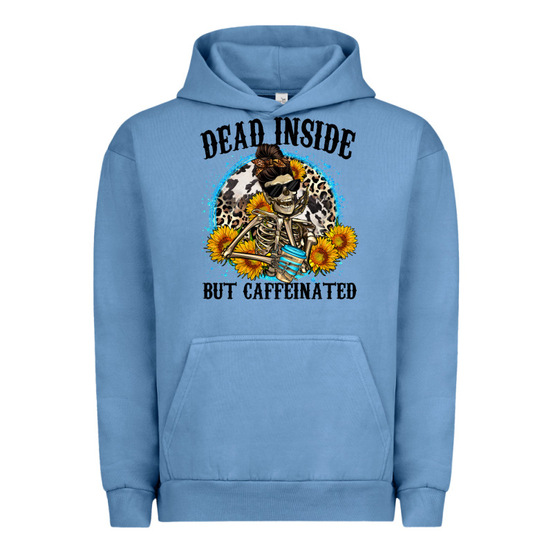Dead Inside But Caffeinated Urban Hoodie by Zillion Design Studio | Teevron