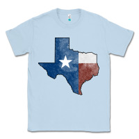 Dusty Blue Texas Watercolor Map Classic Tee - Jasminsmagicworld
