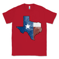 Red Texas Watercolor Map Classic Tee - Jasminsmagicworld