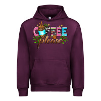 Mauve Wine coffee please Urban Hoodie - Zillion Design Studio