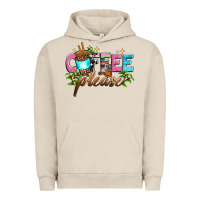 Pigment French Oak coffee please Urban Hoodie - Zillion Design Studio