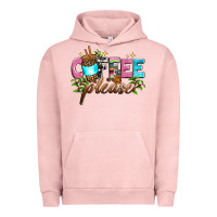Pigment Salmon coffee please Urban Hoodie - Zillion Design Studio