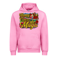 Fuchsia Pink Happy Cinco de Mayo Urban Hoodie - texasbilliewilder