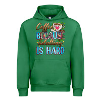 Emerald coffee because adulting is hard Urban Hoodie - Zillion Design Studio