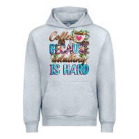 Heather Grey coffee because adulting is hard Urban Hoodie - Zillion Design Studio