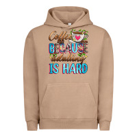 Pigment Burro coffee because adulting is hard Urban Hoodie - Zillion Design Studio