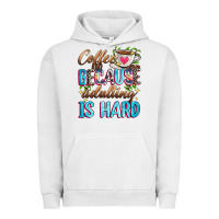 Pigment Lunar Rock coffee because adulting is hard Urban Hoodie - Zillion Design Studio