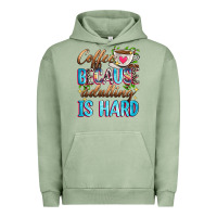 Pigment Oil Green coffee because adulting is hard Urban Hoodie - Zillion Design Studio