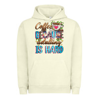 Pigment Pistachio coffee because adulting is hard Urban Hoodie - Zillion Design Studio