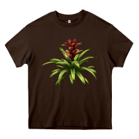 Chocolate Brown Bromeliads Heavy Core Tee - LillyAllenDesigns