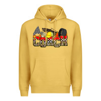 Antique Gold race coach Premium Hoodie - Zillion Design Studio