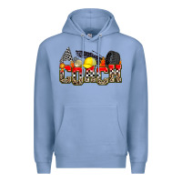 Colony Blue race coach Premium Hoodie - Zillion Design Studio