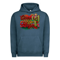 Pigment Midnight Navy Cinco de Mayo Cactus Urban Hoodie - texasbilliewilder