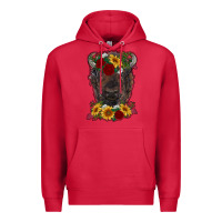 Cardinal bison face with flowers Premium Hoodie - RanaPortraitStore