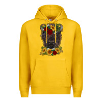 Lemon bison face with flowers Premium Hoodie - RanaPortraitStore