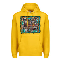 Lemon aztec background with gemstone and cowhide Premium Hoodie - RanaPortraitStore