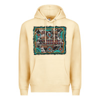 Pina Colada aztec background with gemstone and cowhide Premium Hoodie - RanaPortraitStore