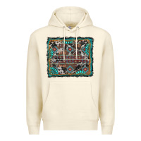 Sandshell aztec background with gemstone and cowhide Premium Hoodie - RanaPortraitStore