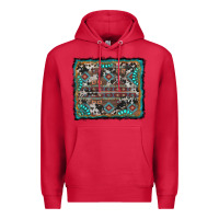 Cardinal aztec background with gemstone and cowhide Premium Hoodie - RanaPortraitStore