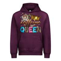 Mauve Wine caffeine queen Urban Hoodie - Zillion Design Studio