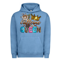 Pigment Pebble Blue caffeine queen Urban Hoodie - Zillion Design Studio