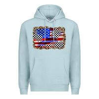 Blue Mist race american flag Premium Hoodie - Zillion Design Studio