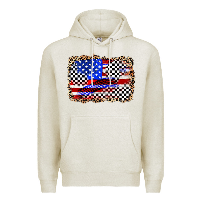 Race American Flag Premium Hoodie by Zillion Design Studio | Teevron