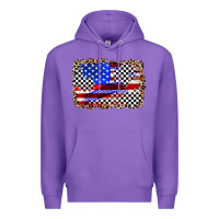 Purple race american flag Premium Hoodie - Zillion Design Studio