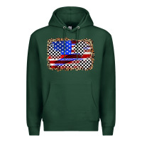 Sports Green race american flag Premium Hoodie - Zillion Design Studio
