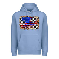 Race American Flag Premium Hoodie | Teevron