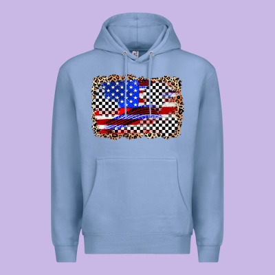 Race American Flag Premium Hoodie Designed By Zillion Design Studio