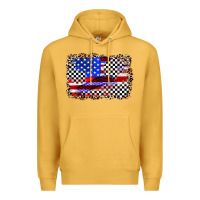 Mustard race american flag Premium Hoodie - Zillion Design Studio