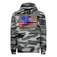Slate Camo race american flag Premium Hoodie - Zillion Design Studio
