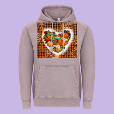 Western Fall Heart Vintage Hoodie Designed By Adodesignshop