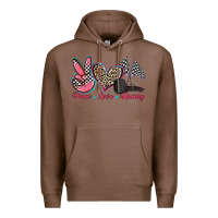 Chestnut peace love racing Premium Hoodie - Zillion Design Studio