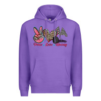 Purple peace love racing Premium Hoodie - Zillion Design Studio